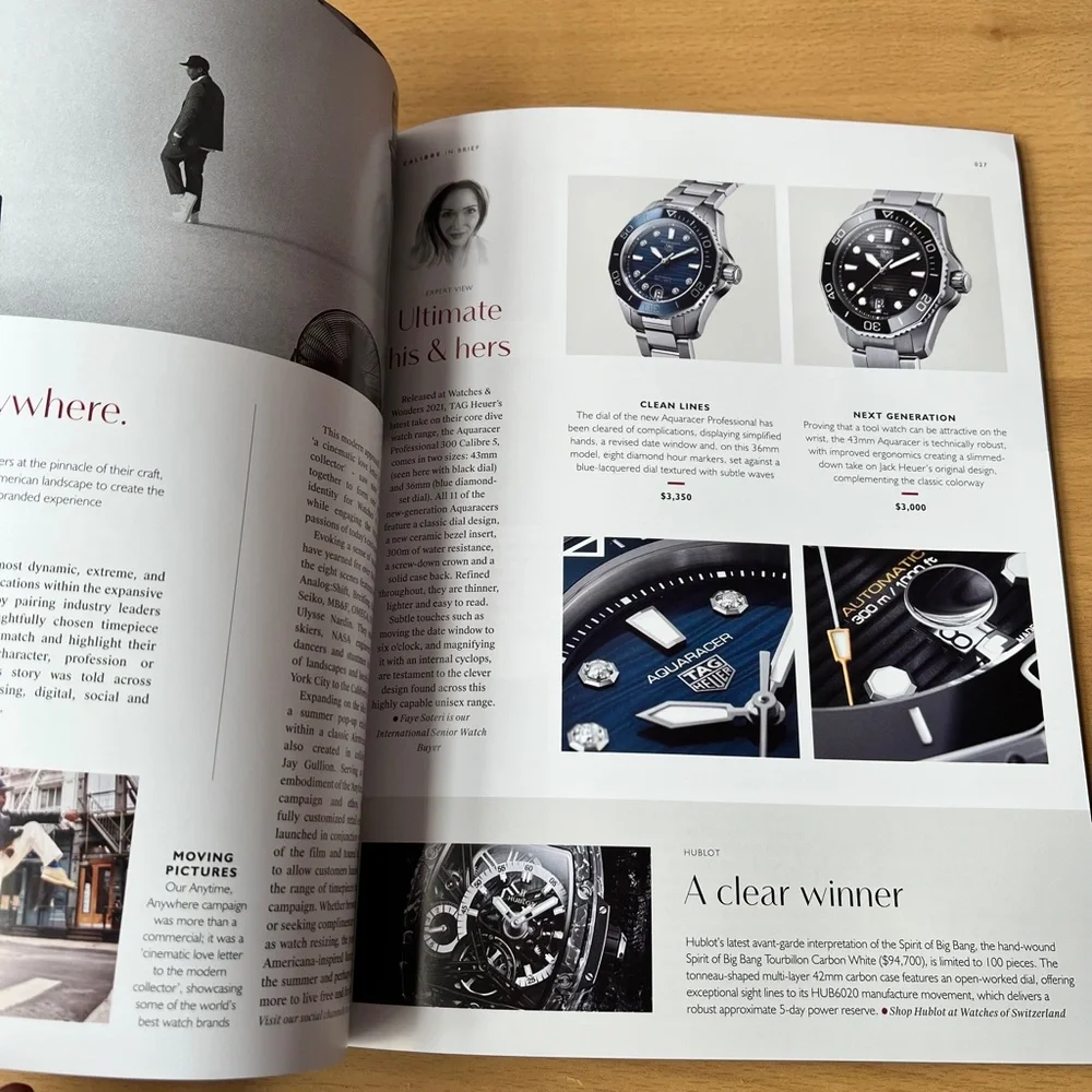 Brand New Calibre Fall / Winter 2021 Watch Catalog